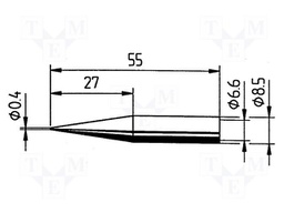 Tip; conical; 0.4mm