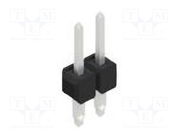 Connector: pin strips; pin header; male; PIN: 2; 2.54mm; THT; 1x2
