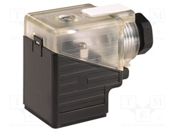 Connector: valve connector; plug; form A; 18mm; female; PIN: 3; 2+PE