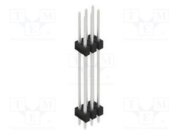 Connector: pin strips; pin header; male; PIN: 6; 2.54mm; THT; 2x3