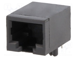Socket; RJ45; PIN: 8; Cat: 5e; Layout: 8p8c; THT; on PCBs; angled