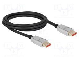 Cable; DisplayPort plug,both sides; DisplayPort 1.4; 2m; black