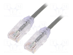 Patch cord; TX6-28™,U/UTP; 6; stranded; Cu; LSZH; grey; Len: 3m
