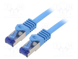 Patch cord; S/FTP; 6a; stranded; Cu; LSZH; blue; 1.5m; 26AWG