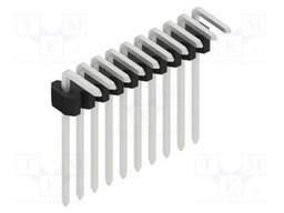 Connector: pin strips; pin header; male; PIN: 10; 1.27mm; THT; 1x10