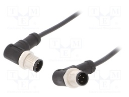 Cable: for sensors/automation; PIN: 4; M12-M12; 1m; plug; plug; 250V