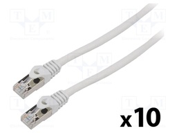 Patch cord; F/UTP; 6; stranded; CCA; PVC; grey; 2m; 26AWG; Cores: 8