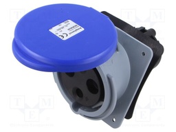 Connector: AC supply 3-phase; socket; female; angled; -25÷40°C