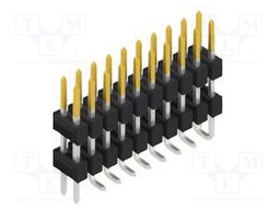 Connector: pin strips; pin header; male; PIN: 20; 2.54mm; SMT; 2x10