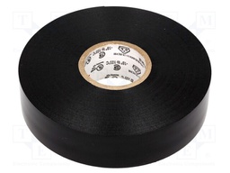 Tape: electrical insulating; W: 19mm; L: 20m; D: 0.22mm; black; 250%