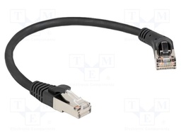 Patch cord; S/FTP; Cat: 6a; RJ45 plug,RJ45 right angled plug