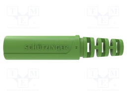 Laboratory connector: 4mm banana; socket; 30VAC; 60VDC; 32A; green