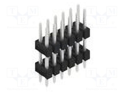 Connector: pin strips; pin header; male; PIN: 12; 2.54mm; THT; 2x6