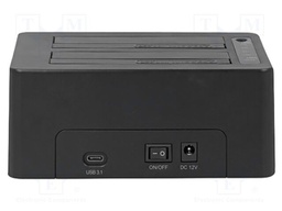 Docking station; USB 3.1 Gen 2; plastic; black