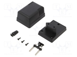 Enclosure: for power supplies; X: 52mm; Y: 70mm; Z: 47mm; ABS; black