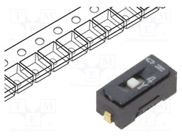 Switch: DIP-SWITCH; Poles number: 1; OFF-ON; 0.1A/6VDC; Pos: 2/1