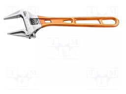 Wrench; adjustable; 256mm; Max jaw capacity: 43mm; anti-slip grip