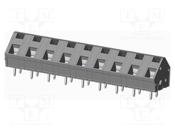 Connector: PCB terminal block; terminal; angled 45°; on PCBs