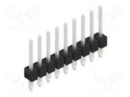 Connector: pin strips; pin header; male; PIN: 9; 2.54mm; THT; 1x9