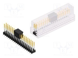 Connector: pin strips; pin header; male; PIN: 38; 2.54mm; SMT; 2x19