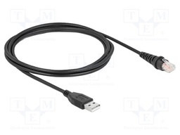 Cable; USB 2.0; RJ50 plug,USB A plug; 2m; black; F/UTP; 26AWG; PVC