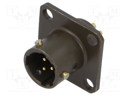 Connector: circular; socket; male; PT/451; 7.5A; 600V; PIN: 3; olive
