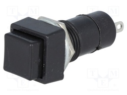 Switch: push-button; Pos: 2; SPST-NO; 3A/125VAC; black; Ø12mm; 20mΩ