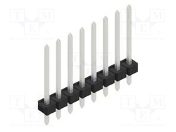 Connector: pin strips; pin header; male; PIN: 8; 2.54mm; THT; 1x8