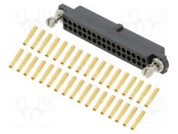 17+17 Pos. Female DIL 22AWG Cable Conn.