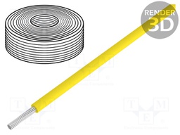 Wire; stranded; Cu; 0.04mm2; PVC; yellow; 60V; 10m; 1x0.04mm2