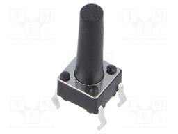Microswitch TACT; SPST; Pos: 2; 0.05A/12VDC; THT; 1.57N; 6x6x3.5mm