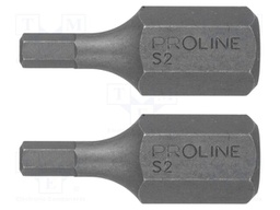 Screwdriver bit; hex key; Overall len: 30mm; Mounting: 3/8"; 2pcs.
