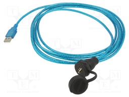 Adapter cable; USB A socket,USB A plug; 1310; USB 2.0; IP67; 3m