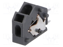 PCB terminal block; angled 45°; 5mm; ways: 1; on PCBs; 0.5÷2.5mm2