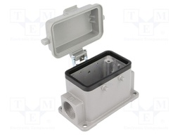 Enclosure: for rectangular connectors; Han; size 10B; with cover