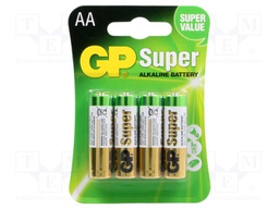 Battery: alkaline; 1.5V; AA; Batt.no: 4; non-rechargeable