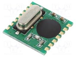 Module: RF; FM receiver; FSK; 433.92MHz; SPI; -109dBm; 2.2÷5.4VDC