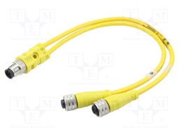 Cable: for sensors/automation; male; MICRO; Type: unshielded; 4A