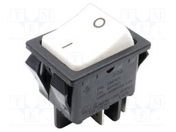 ROCKER; DPST; Pos: 2; OFF-ON; 16A/250VAC; white; Rcont max: 20mΩ