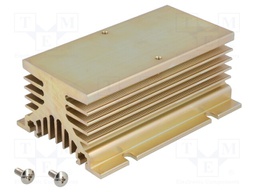 Heatsink: extruded; Y; golden; L: 120mm; W: 80mm; H: 50mm; aluminium