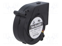 Fan: DC; axial; 24VDC; 97x95x33mm; 96.6m3/h; 66dBA; ball; 6850rpm