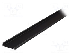 Cover; black; aluminium; Application: STEP10; anodized