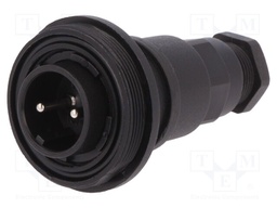 Connector: circular; plug; male; PIN: 2; Buccaneer Standard; IP68