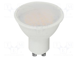 LED lamp; neutral white; GU10; 220÷240VAC; 1000lm; P: 10W; 100°