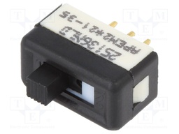 Switch: slide; Pos: 2; 0.1A/30VDC; ON-ON; Leads: for PCB; -40÷85°C