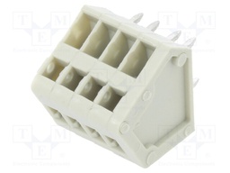PCB terminal block; angled; 2.5mm; ways: 4; on PCBs; 0.08÷1mm2