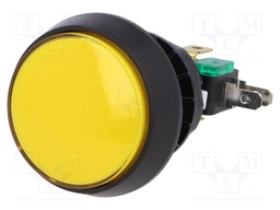 Switch: push-button; Pos: 2; SPDT; 10A/250VAC; yellow; yellow