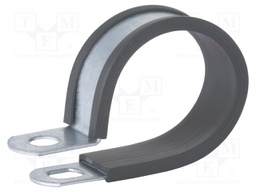 Fixing clamp; ØBundle : 7mm; steel; Cover material: EPDM