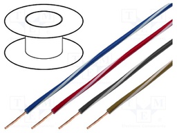 Wire; X05V-K; stranded; Cu; 0.5mm2; PVC; blue-white; 300V,500V; 250m
