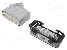 Connector: HDC; Type: with cable gland; Pitch: 104x27mm; 500V; 16A